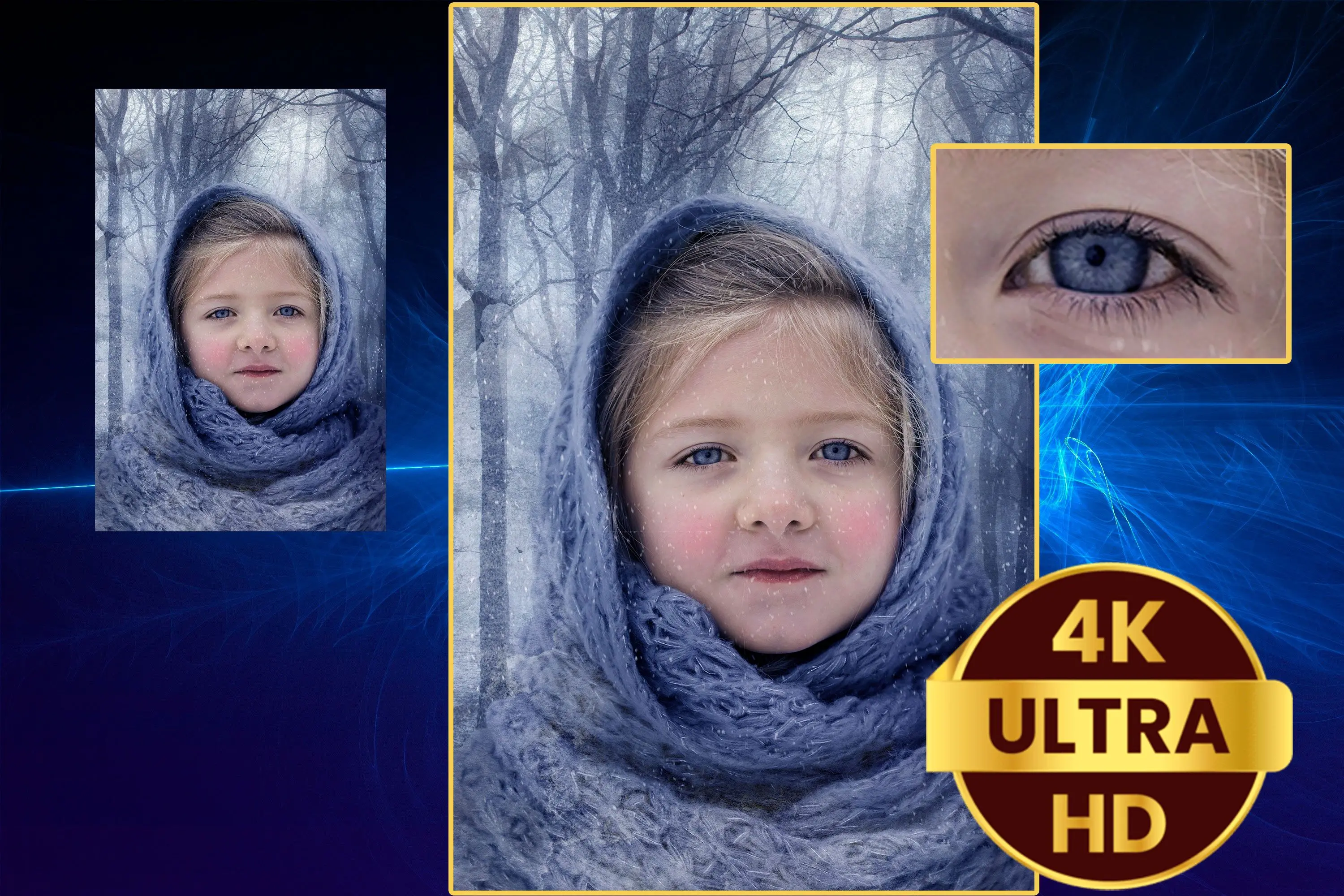 Muunna valokuva Ultra HD -laatuun - 4K..