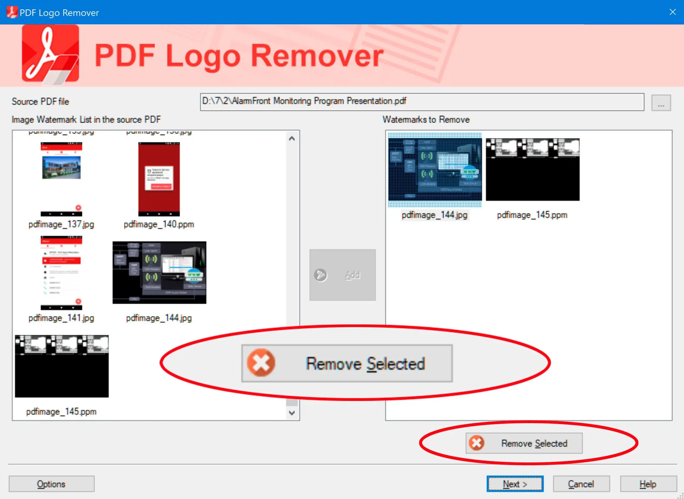 Sivun poistaminen PDF-tiedostosta..