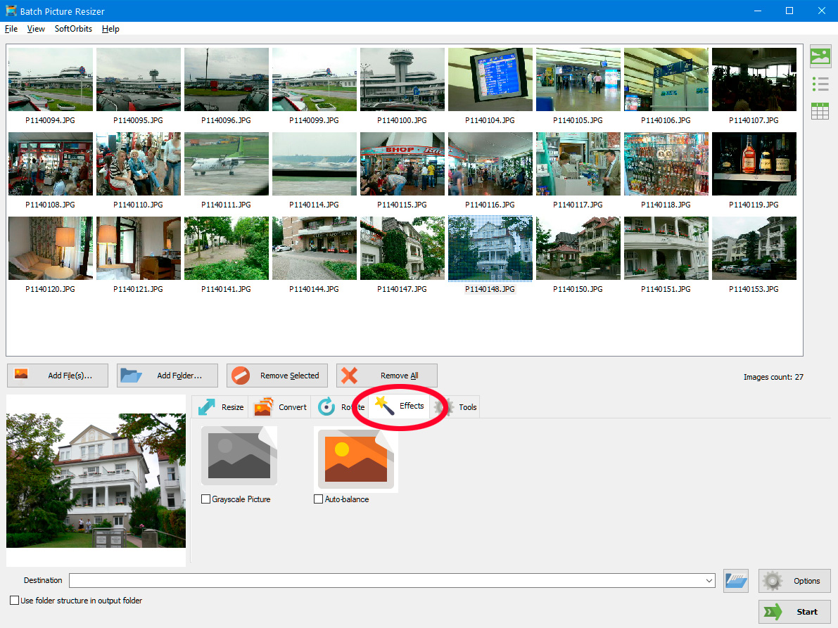 Aseta lisätehosteet.