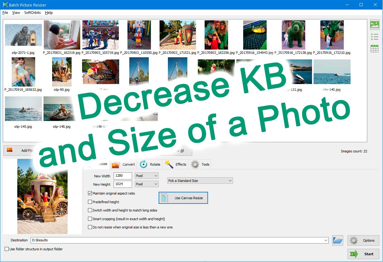 Vähennä valokuvan KB-kokoa ja kokoa..
