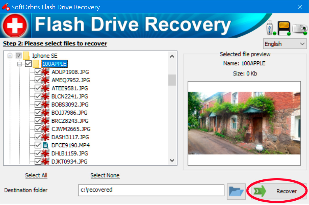 Tietojen palauttaminen muistikortilta.