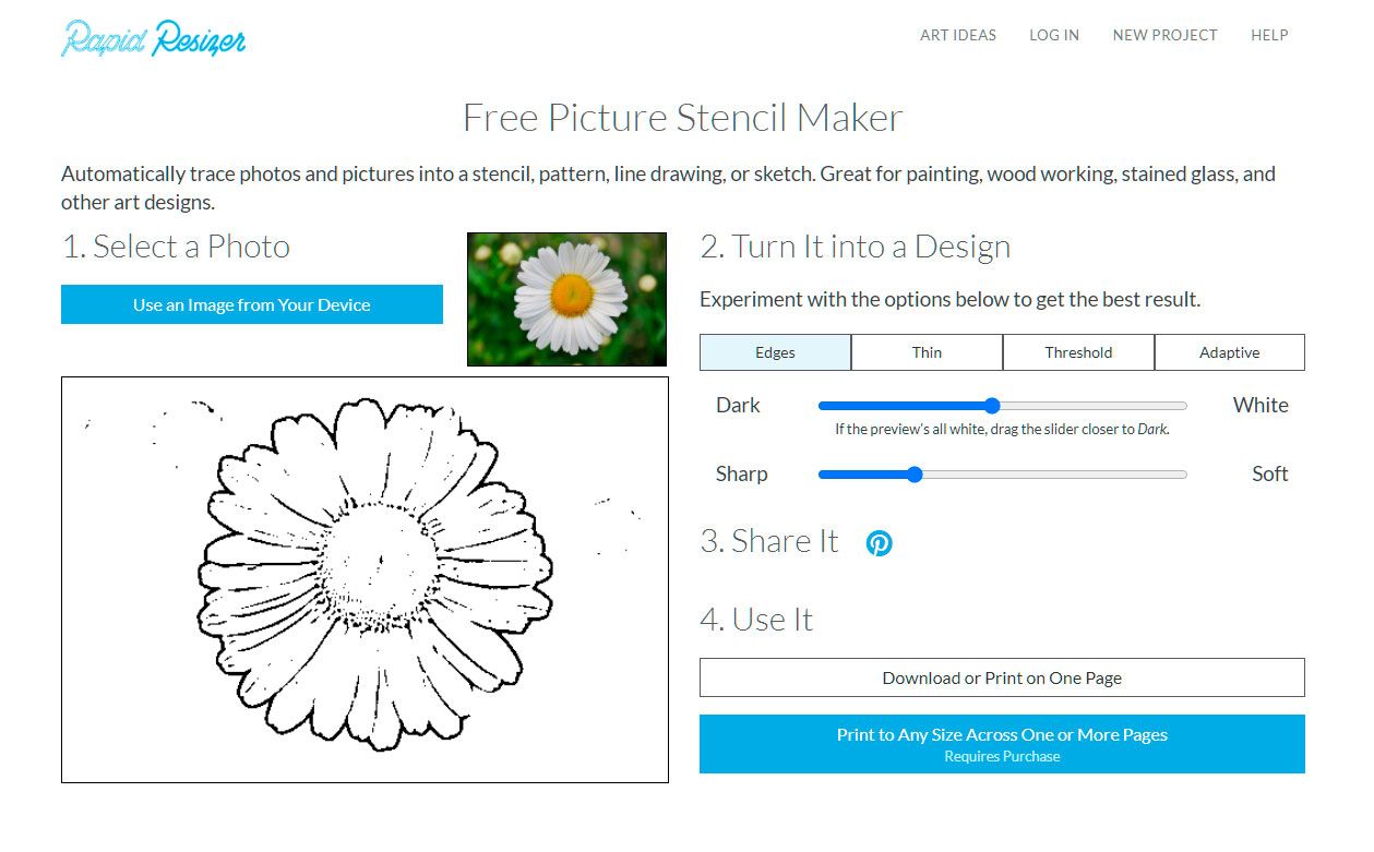 Avaa Online Stencil Maker -ohjelma..