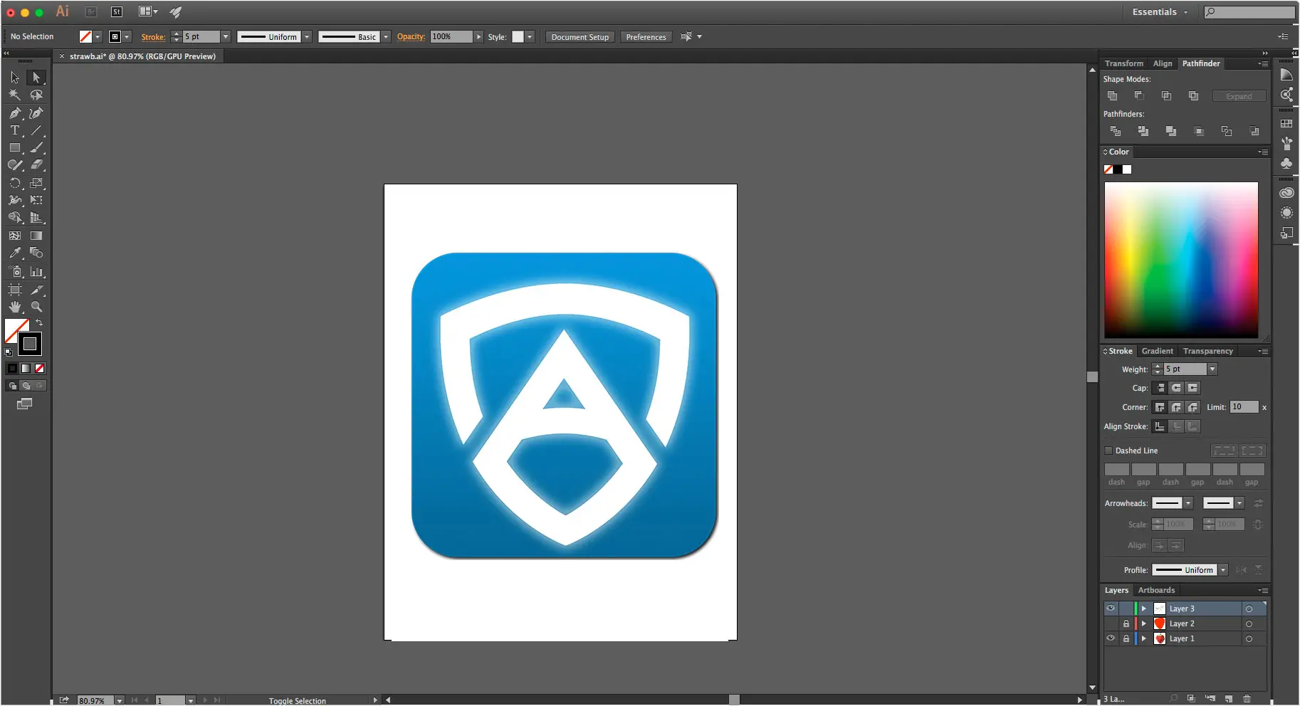 Adobe Illustrator: luo kuvake..