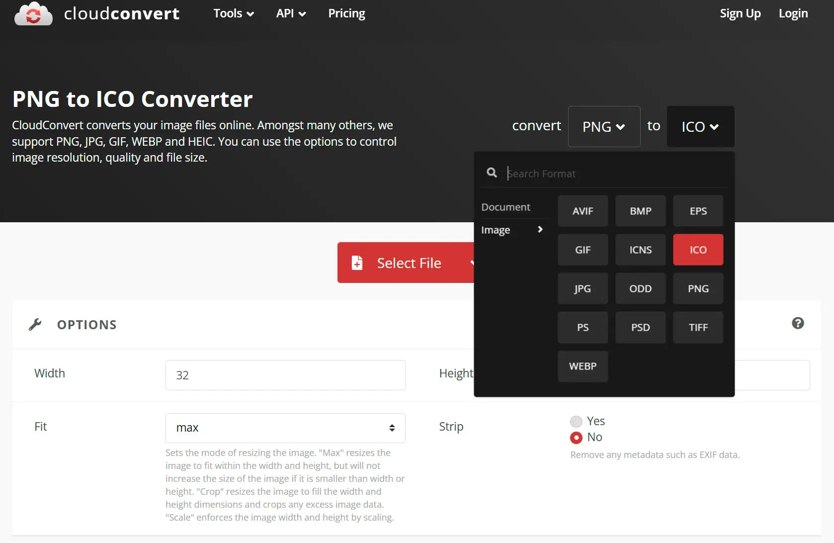 CloudConvert: png - kuvake..