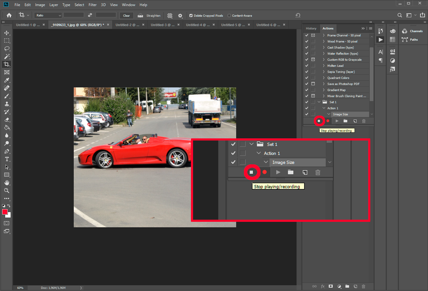 Tallenna kuvan koon muutos -toiminto.