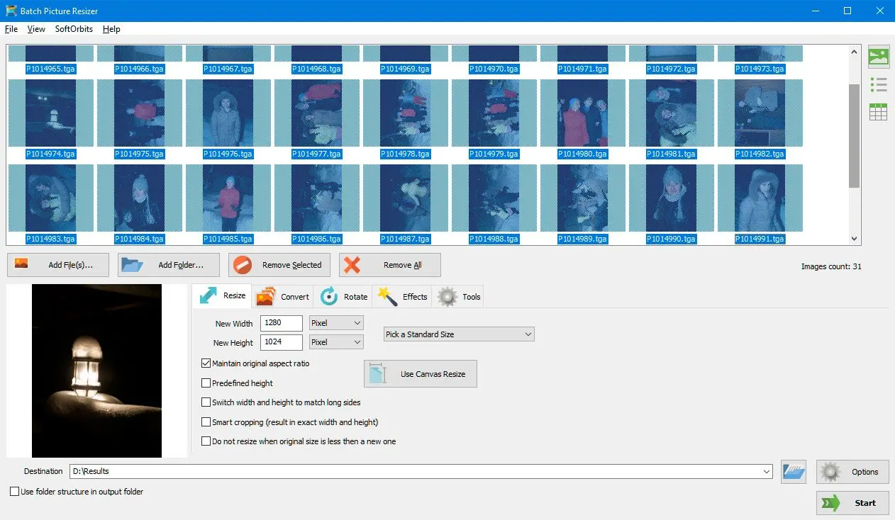 Batch Picture Resizer Kuvakaappaus.