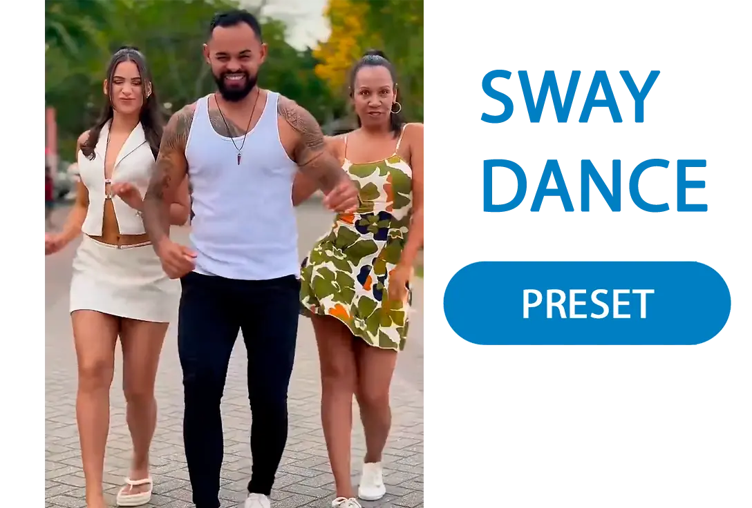 Valitse Sway Dance -efekti.