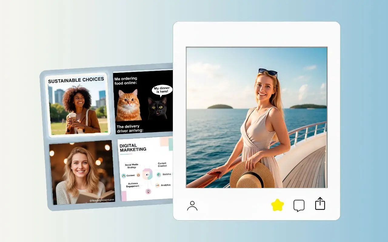 Luo mitä tahansa voit kuvitella: Luo sosiaalisen median sisältöä.