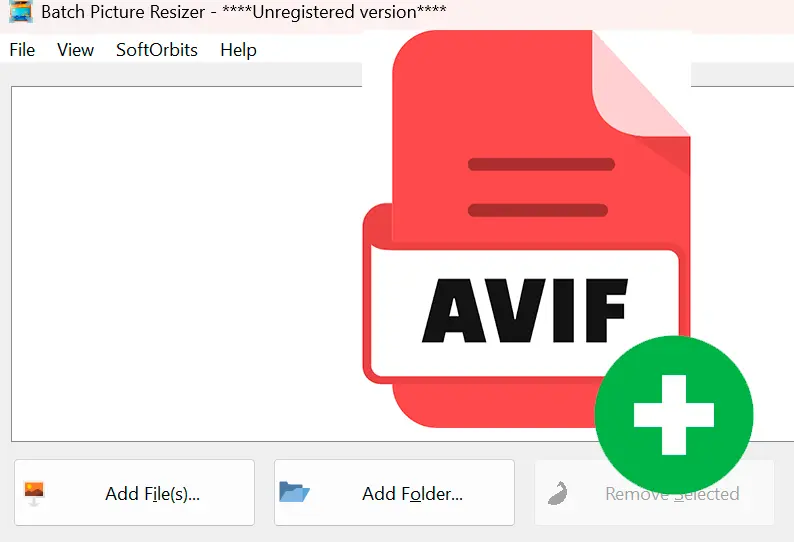 Lisää AVIF-tiedostosi.