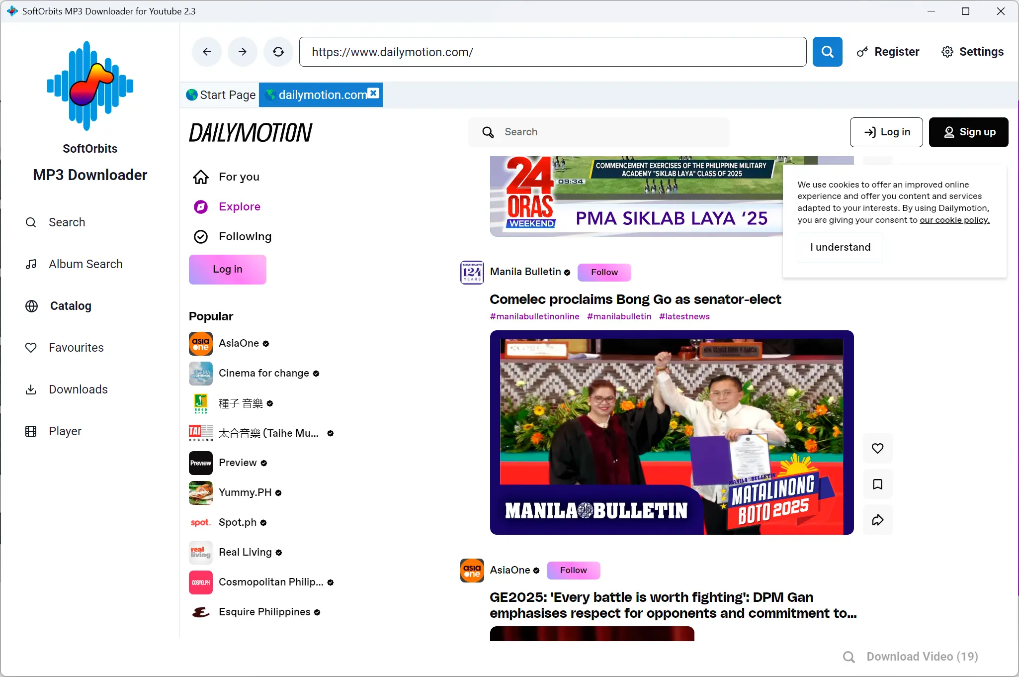 MP3 Downloader for Youtube: Kuvakaappaus.