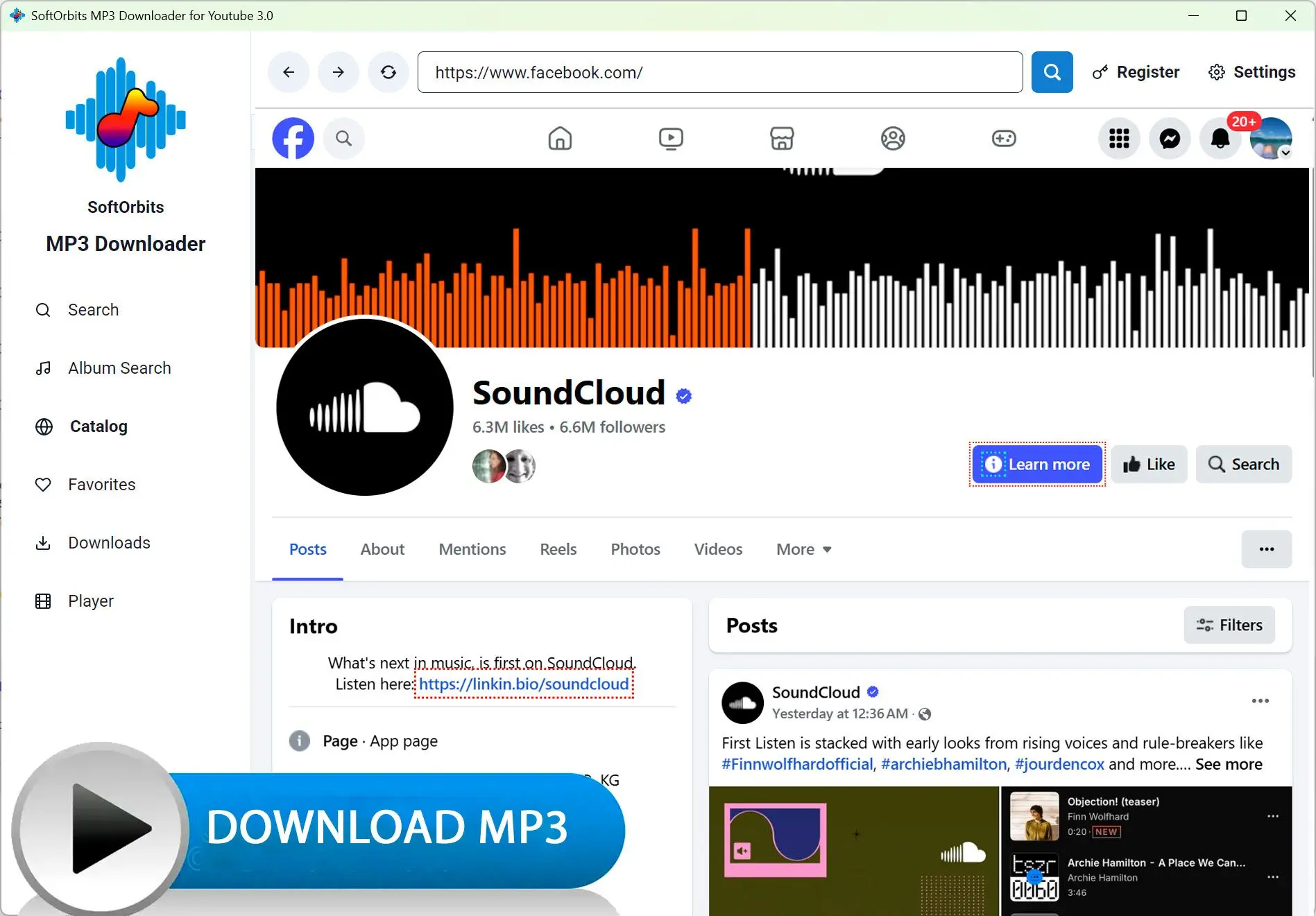 MP3 Downloader for Youtube: Kuvakaappaus.