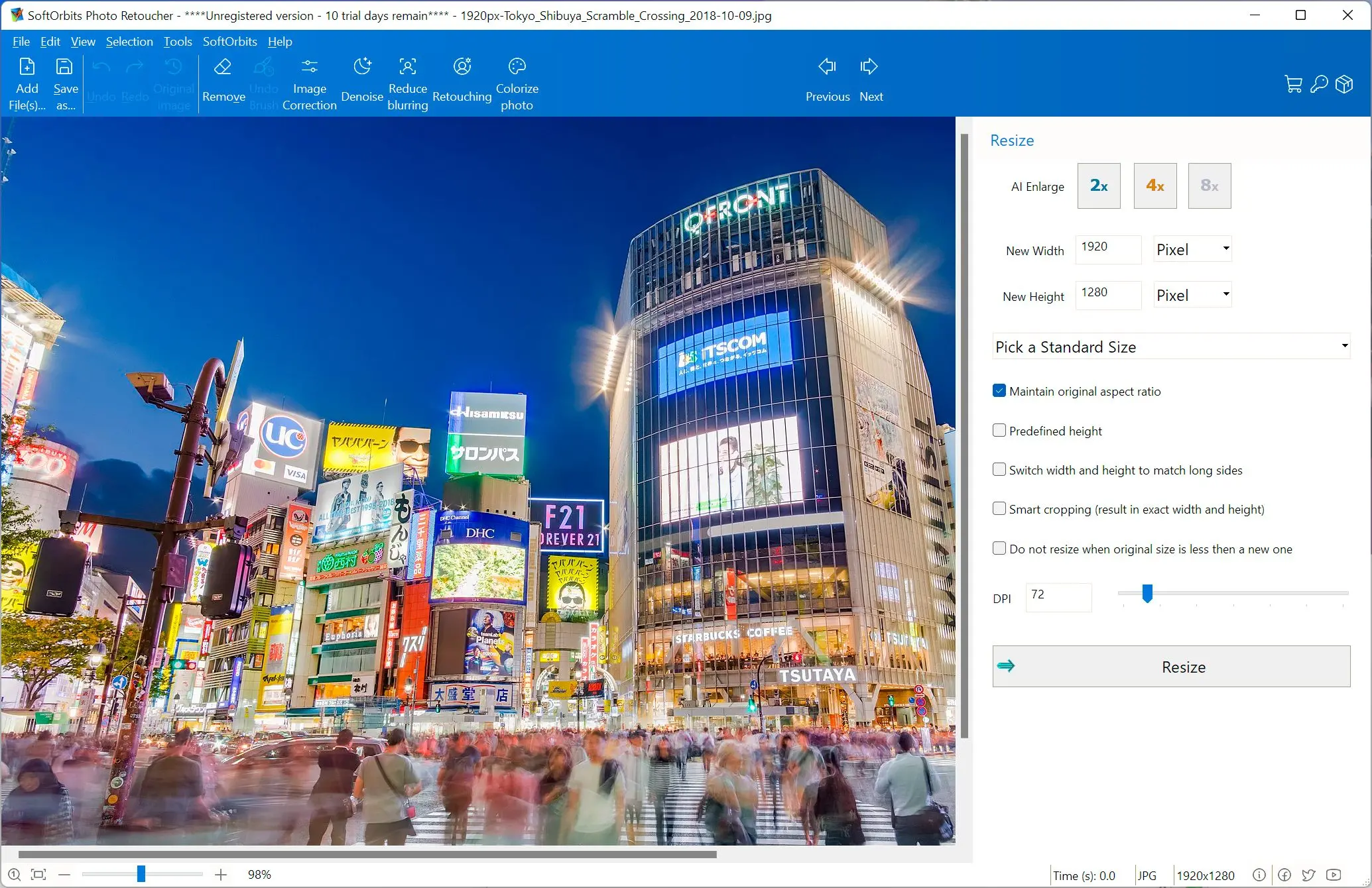 SoftOrbits Photo Retoucher: Kuvakaappaus.