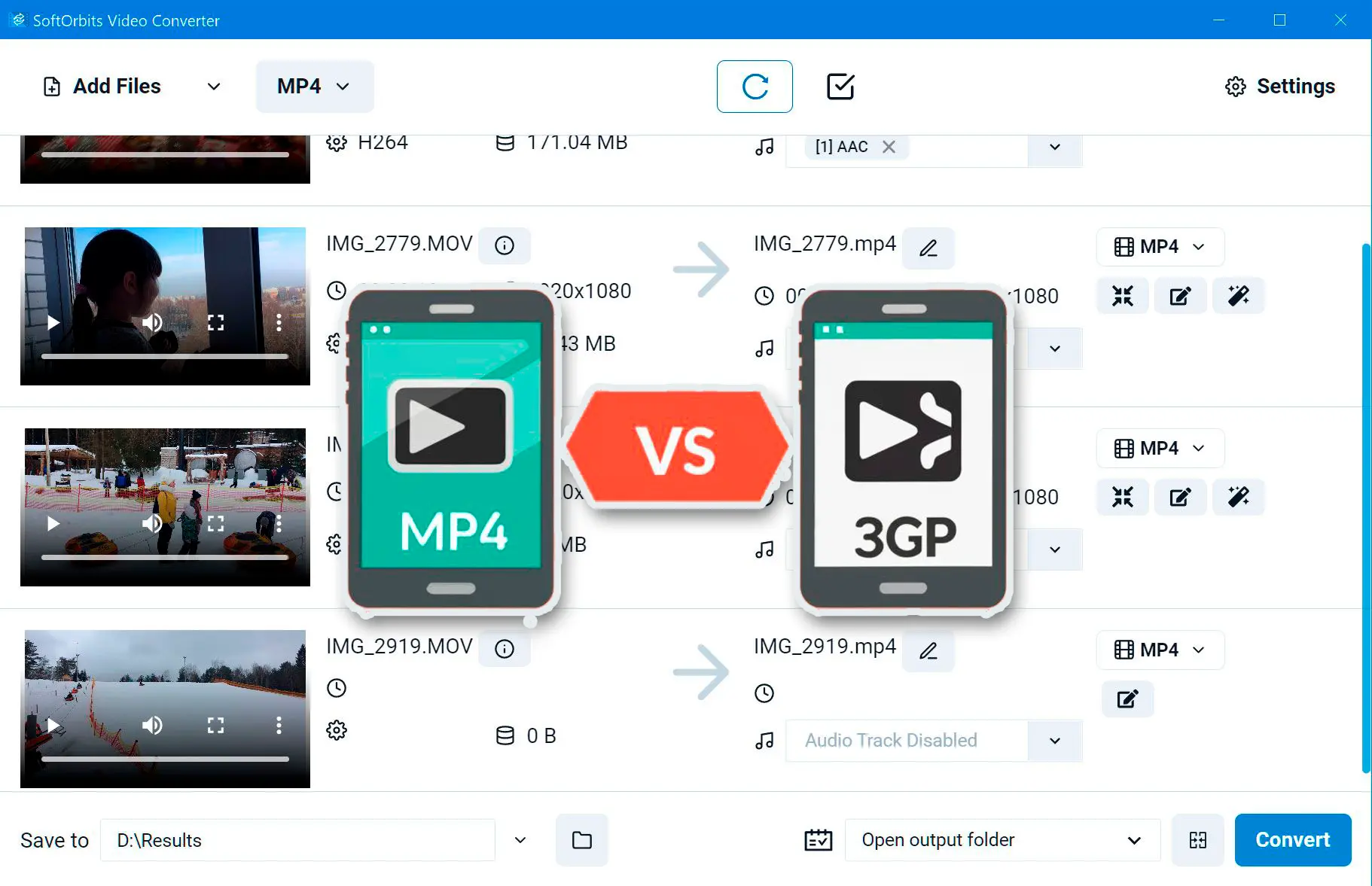 SoftOrbits Video Converter Kuvakaappaus.