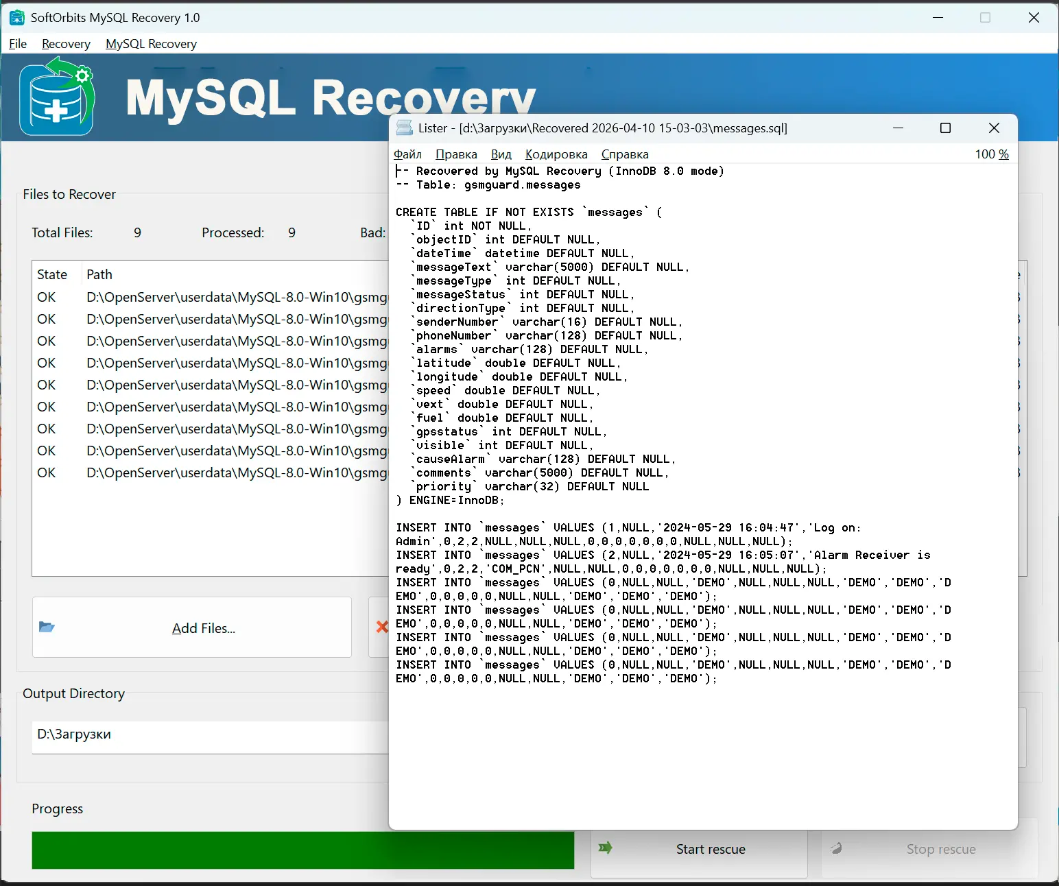 Tarkista tulos ja tuo se.