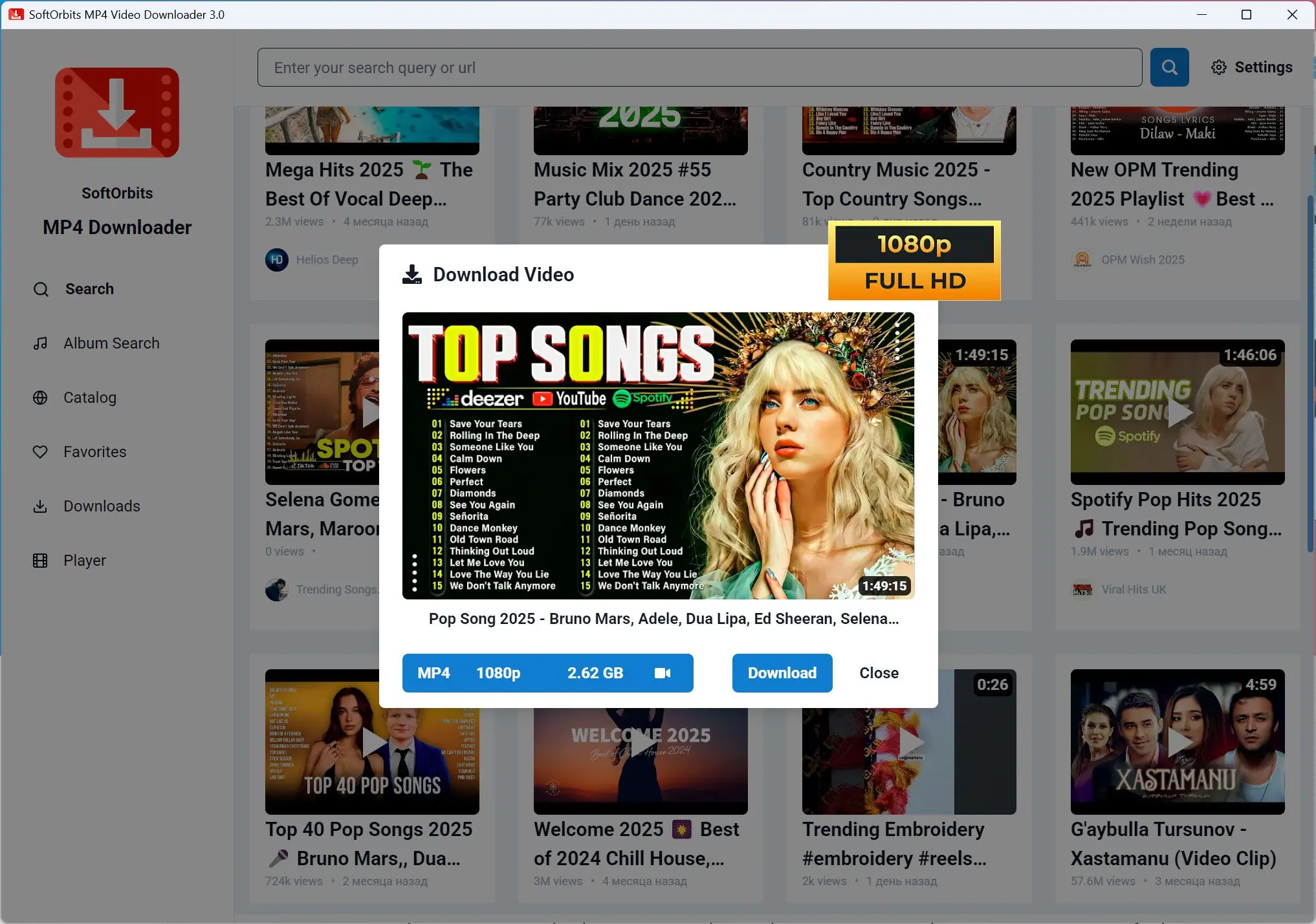 MP4 Downloader for Youtube Kuvakaappaus.