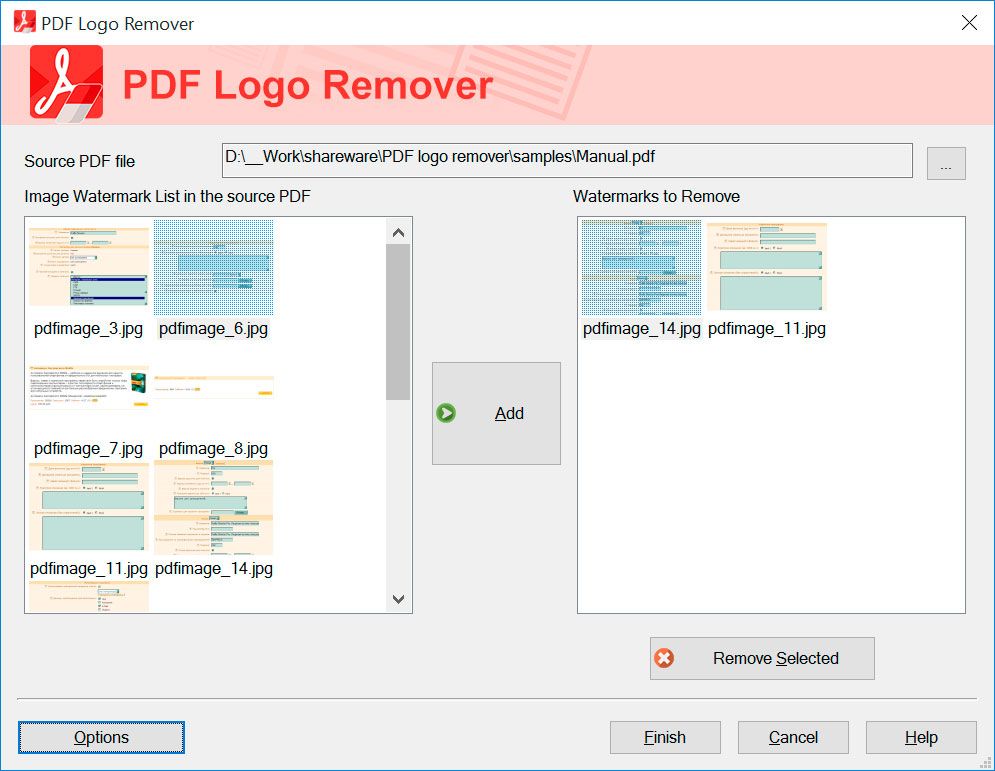 SoftOrbits PDF Logo Remover Kuvakaappaus.