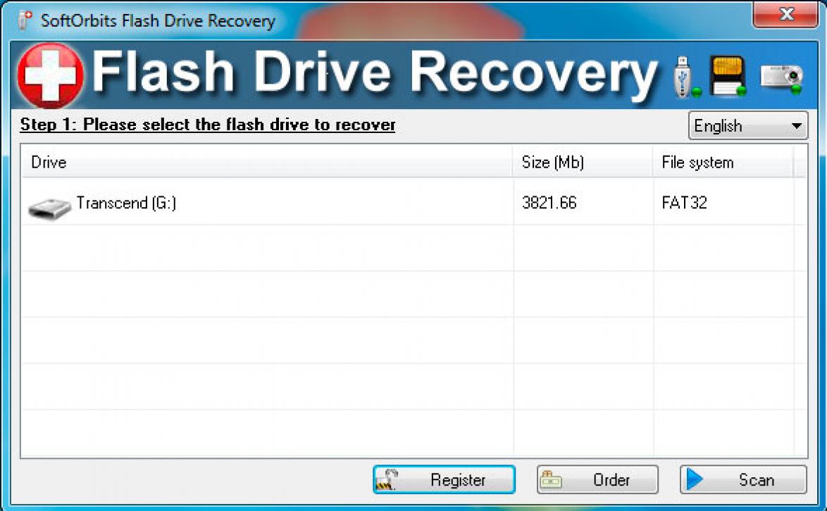 SoftOrbits Flash Drive Recovery Kuvakaappaus.